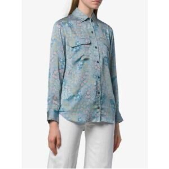 Equipment Floral Patterned Shirt blouse xs - Picture 9 of 9